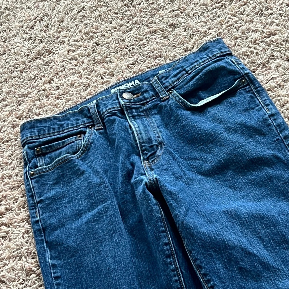 Sonoma Goods For Life Mens The Everyday Jean Slim Fit Dark Wash Blue 30x30